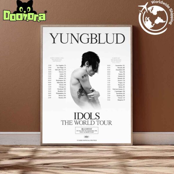 Yungblud 2025 Idols World Tour Dates Europe And North America Fan Gifts Home Decor Poster Canvas