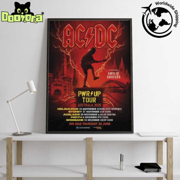 ACDC POWER UP Tour Australia 2025 Fan Gifts Home Decor Poster Canvas