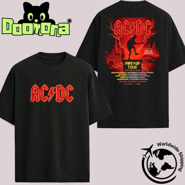 ACDC POWER UP Tour Australia 2025 Fan Gifts Two Sides Classic T-Shirt