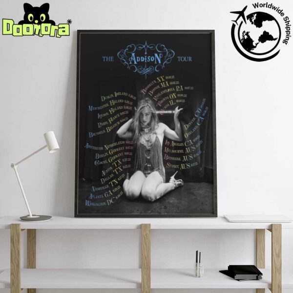 Addison Rae The Addison Tour Dates 2025 Fan Gifts Home Decor Poster Canvas