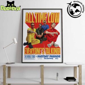 All Time Low EVERYONE’S TALKING Tour North American Dates 2025 Fan Gifts Home Decor Poster Canvas