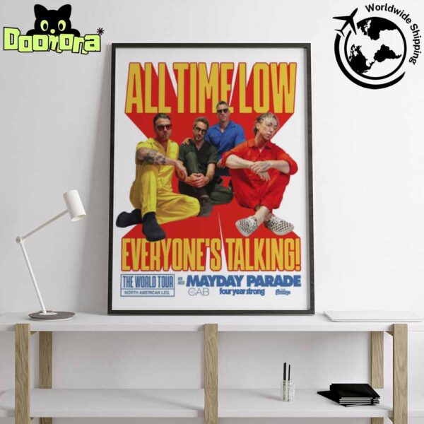 All Time Low EVERYONE’S TALKING Tour North American Dates 2025 Fan Gifts Home Decor Poster Canvas