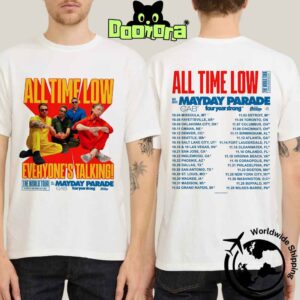 All Time Low EVERYONE’S TALKING Tour North American Dates 2025 Fan Gifts Two Sides Classic T-Shirt