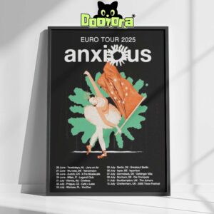 Anxious Euro Tour 2025 Poster For Milan Italy Show On June 29 At Legend Club Home Decor Poster Canvas