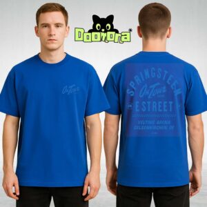 Bruce Springsteen And E Street Band Navy Tee Gelsenkirchen World Tour 2025 Two Sides Unisex T-Shirt