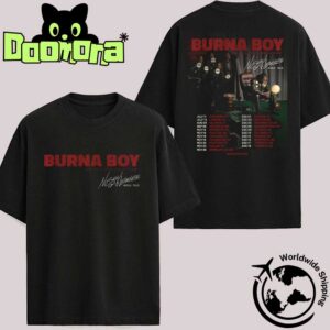 Burna Boy No Sign Of Weakness World Tour 2025 Fan Gifts Two Sides Classic T-Shirt