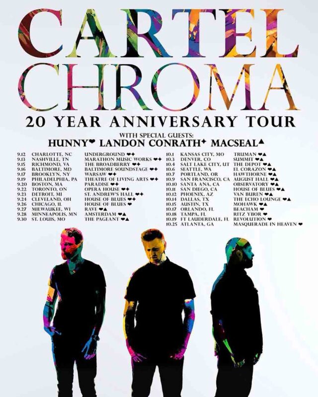 Cartel Announces Chroma 20th Anniversary Tour and Re Recorded Album in 2025