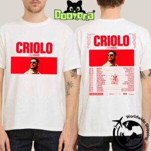Criolo 50 Tour Dates Fan Gifts Two Sides Classic T-Shift