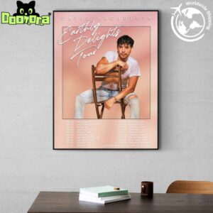 David Archuleta Earthly Delights Tour Dates 2025 Fan Gifts Home Decor Poster Canvas