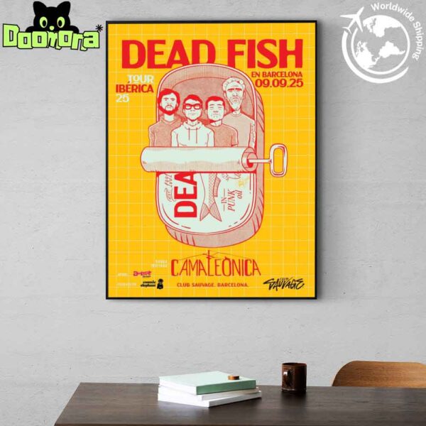 Dead Fish Tour At Club Sauvage In Barcelona On September 9th 2025 Fan Gifts Home Decor Poster Canvas