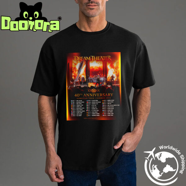 Dream Theater 40th Anniversary European Tour Dates Summer 2025 Fan Gifts Classic T-Shirt