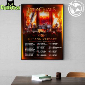 Dream Theater 40th Anniversary European Tour Dates Summer 2025 Fan Gifts Home Decor Poster Canvas