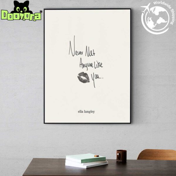 Ella Langley Never Met Anyone Like You New Song Art Cover Fan Gifts Home Decor Poster Canvas