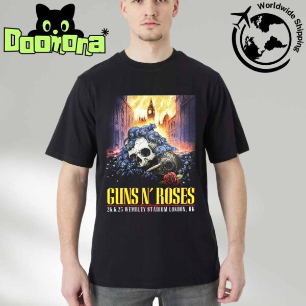 Guns N’ Roses Concert At Wembley Stadium In London England On June 26 2025 Artwork Fan Gifts Classic T-Shirt