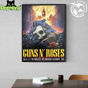 Guns N’ Roses Concert At Wembley Stadium In London England On June 26 2025 Artwork Fan Gifts Home Decor Poster Canvas