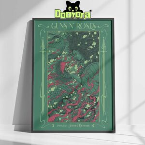 Guns N Roses Poster At Ceres Park In Aarhus Denmark On June 29 2025 Featuring Mermaid And Skull Artwork Home Decor Poster Canvas