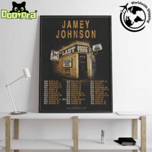 Jamey Johnson The Last Honky Tonk Tour Dates 2025 Fan Gifts Home Decor Poster Canvas