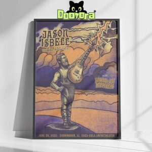 Jason Isbell And The 400 Unit Poster For Birmingham AL Show With Band Of Horses On June 28 2025 At Coca Cola Amphitheater Home Decor Poster Canvas