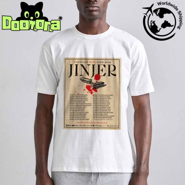 Jinjer Band European Duél Tour Dates 2026 Fan Gifts Classic T-Shirt
