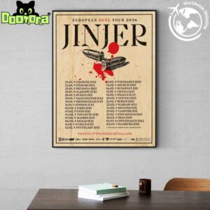 Jinjer Band European Duél Tour Dates 2026 Fan Gifts Home Decor Poster Canvas
