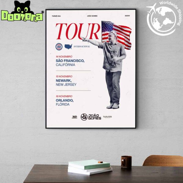 João Gomes Tour In The United States 2025 Fan Gifts Home Decor Poster Canvas