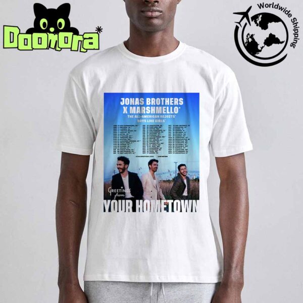 Jonas Brothers Jonas20 Greetings From Your Hometown Tour Dates Fan Gifts Classic T-Shirt