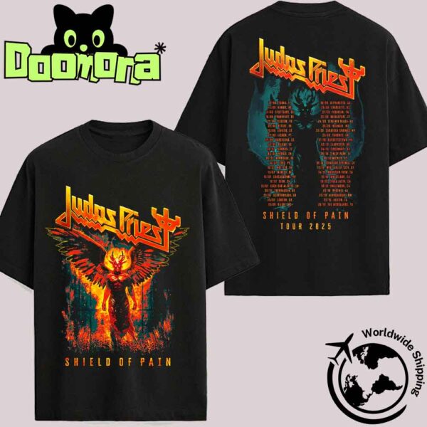 Judas Priest Shield Of Pain Tour Dates 2025 Winged Demon Artwork Fan Gifts Classic T-Shirt