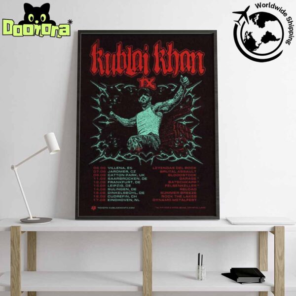 Kublai Khan TX 2025 European And UK Tour Summer Dates Fan Gifts Home Decor Poster Canvas