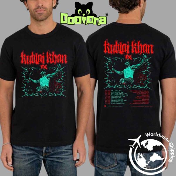 Kublai Khan TX 2025 European And UK Tour Summer Dates Fan Gifts Two Sides Classic T-Shirt