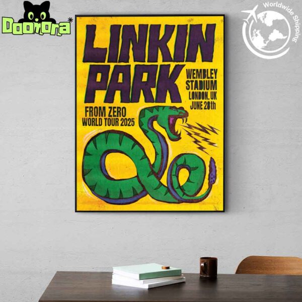 Linkin Park From Zero World Tour 2025 At Wembley Stadium In London UK On June 28th 2025 Fan Gifts Home Decor Poster Canvas