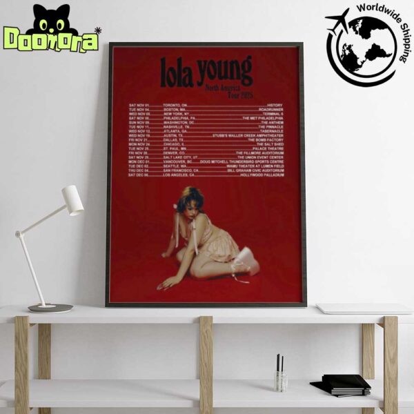 Lola Young North America Tour Dates 2025 Fan Gifts Home Decor Poster Canvas