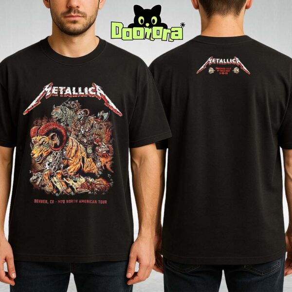 Metallica M72 Denver Night 2 Venue Tee At Empower Field at Mile High In Denver Colorado On June 29 2025 M72 North America Tour Two Sides Unisex T-Shirt
