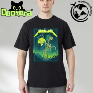 Metallica M72 Houston 2025 Poster In Houston Texas At NRG Stadium On June 14 2025 The Skeleton Reaper Artwork Classic T-Shirt