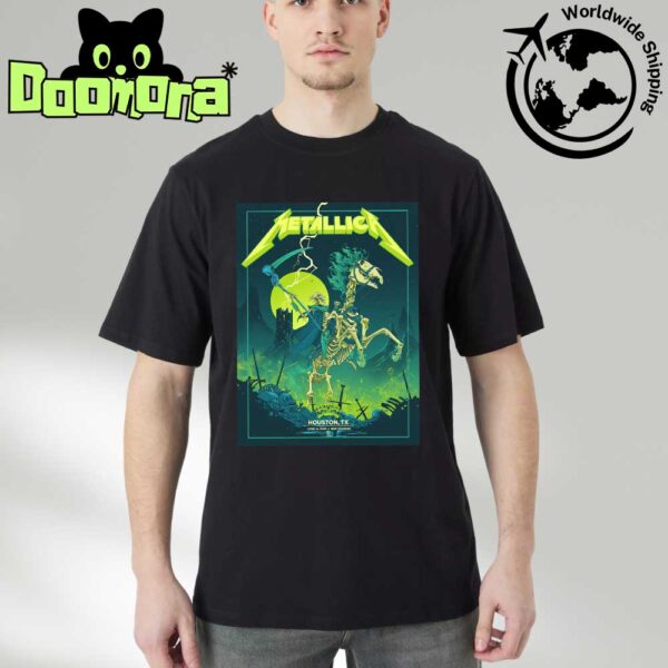 Metallica M72 Houston 2025 Poster In Houston Texas At NRG Stadium On June 14 2025 The Skeleton Reaper Artwork Classic T-Shirt