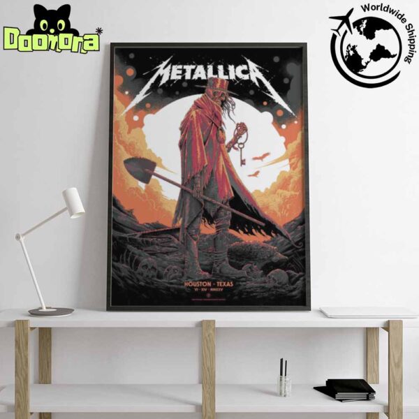 Metallica M72 Houston Poster At The NRG Stadium In Houston TX On June 14 2025 Artwork Fan Gifts Home Decor Poster Canvas