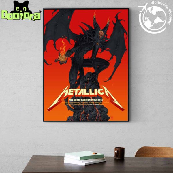 Metallica M72 Santa Clara 2025 Poster In Santa Clara California At Levi’s Stadium On June 20 And 22 2025 Artwork Fan Gifts Home Decor Poster Canvas