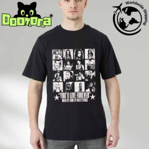 Miley Cyrus Walk Of Fame Collage Black And White Fan Gifts Classic T-Shirt