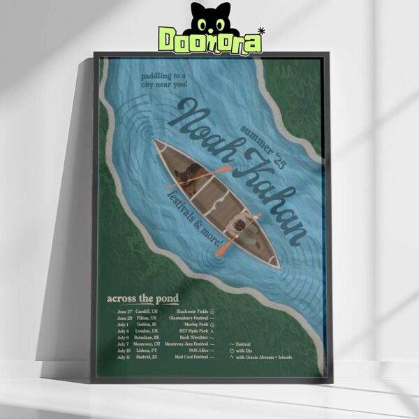 Noah Kahan Glastonbury Festival 2025 Poster For Pilton UK Show On June 29 With Europe Summer Tour Dates Home Decor Poster Canvas