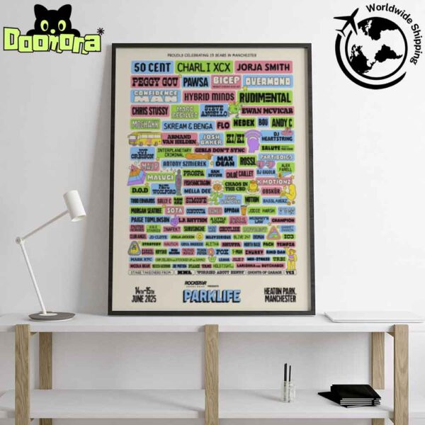 Parklife Festival 2025 Lineup At Heaton Park In Manchester UK On June 14-15 2025 Fan Gifts Home Decor Poster Canvas