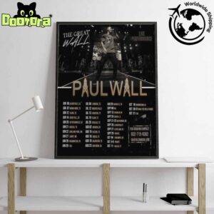 Paul Wall The Great Wall Tour Dates 2025 Fan Gifts Home Decor Poster Canvas