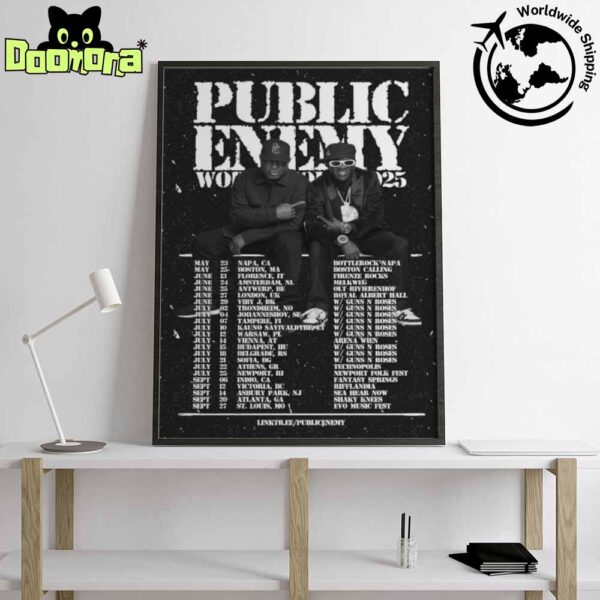 Public Enemy 2025 World Tour Dates Fan Gifts Home Decor Poster Canvas