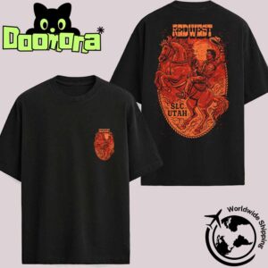 REDWEST Country Music Festival 2025 Lineup At The Utah State Fairpark On October 10-12 2025 Cowboy Artwork Fan Gifts Two Sides Classic T-Shirt