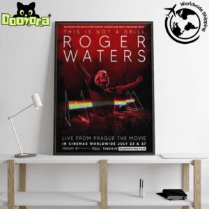 Roger Waters This Is Not A Drill Live from Prague The Movie In Cinemas Worldwide On July 23 And 27 2025 Fan Gifts Home Decor Poster Canvas