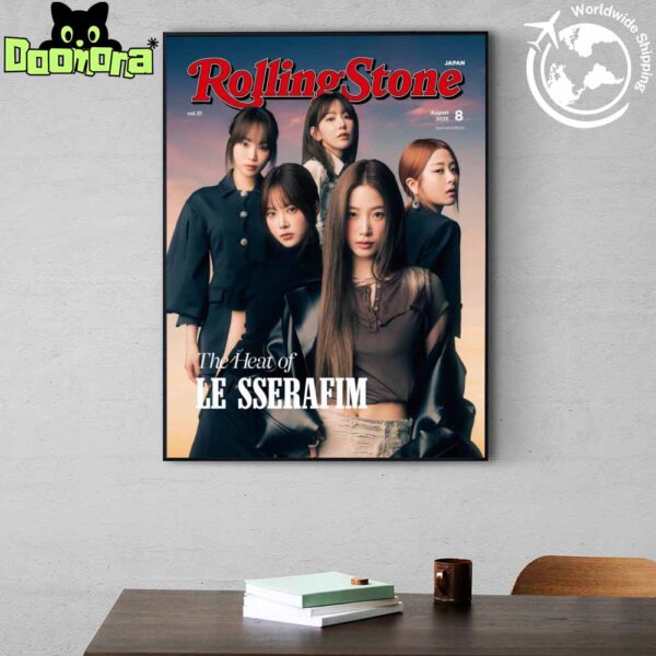 Rolling Stone Japan Vol 31 Le Sserafim Special Cover 1 Fan Gifts Home Decor Poster Canvas