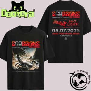 Scorpions Band Coming Home To Hannover 2025 60 Years Anniversary Concert On July 5 2025 At Heinz Von Heiden Arena Fan Gifts T-Shirt
