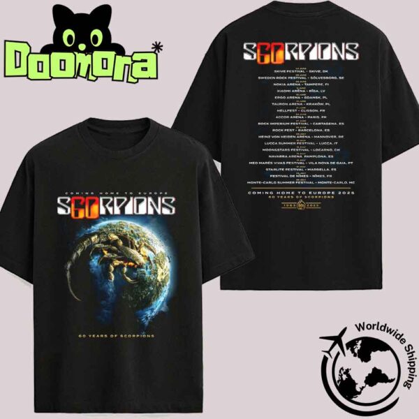 Scorpions European Tour Dates 2025 Planet Rock Artwork Fan Gifts Classic T-Shirt