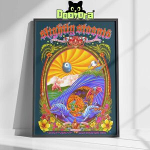 Slightly Stoopid Poster At Cocoa Riverfront Park In Cocoa Florida On June 29 2025 Featuring Tropical Dolphins And Psychedelic Surf Art Home Decor Poster Canvas
