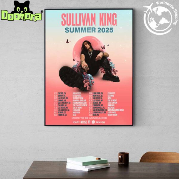 Sullivan King Summer Tour Dates 2025 Fan Gifts Home Decor Poster Canvas