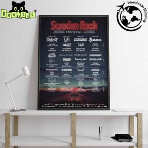 Sweden Rock Festival Line Up In Sölvesborg Sweden On June 4-7 2025 Fan Gifts Home Decor Poster Canvas