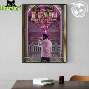 T-Pain TP20 Tour At Red Rocks On October 29th 2025 Artwork Fan Gifts Home Decor Poster Canvas